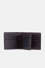 Mens original leather wallet with crocodile texture in dark plum colour by JULKE