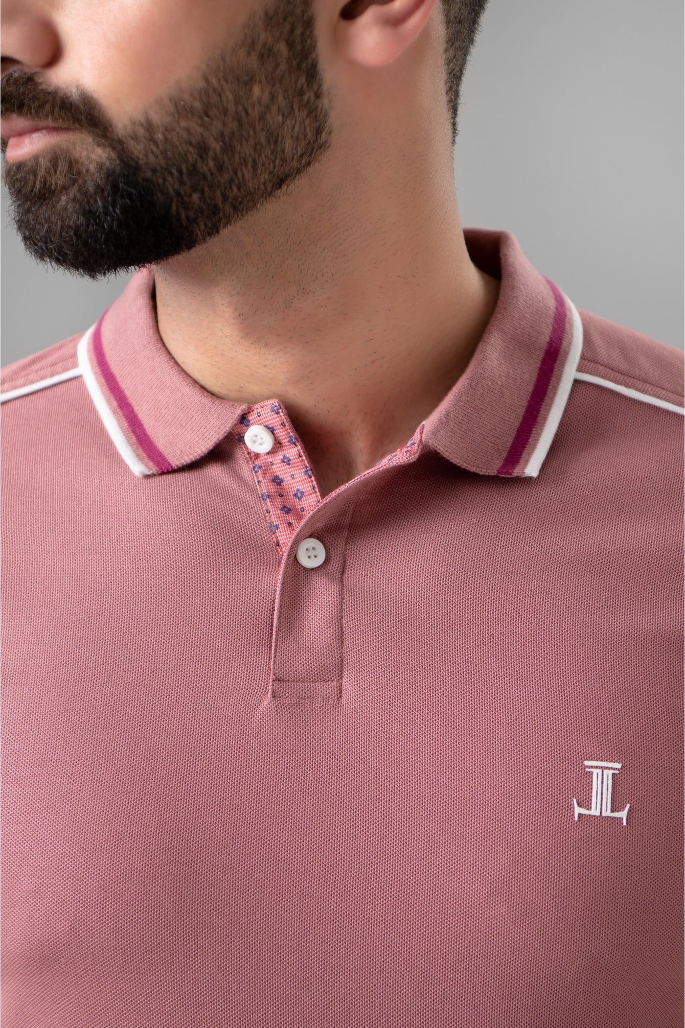 Monty Summer Polo Shirt for Men in Pink Colour JULKE JULKE